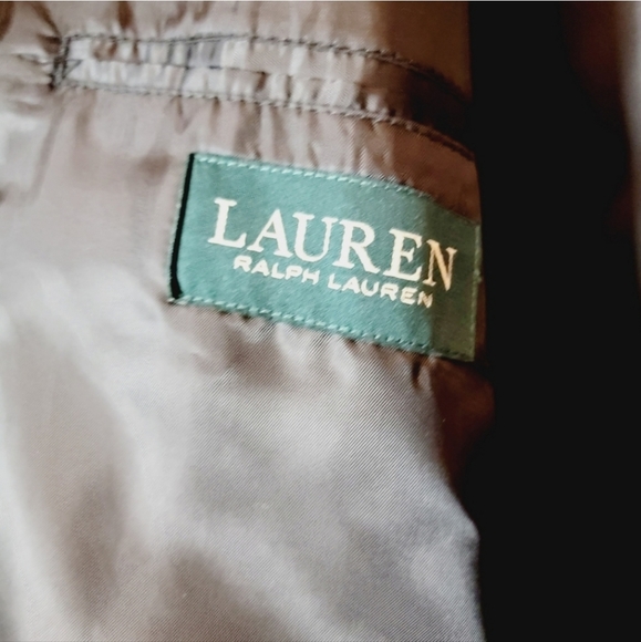 Ralph Lauren Dark Gray Wool Hidden Zipper Button Up 3/4 Qtr Overcoat - Picture 3 of 8